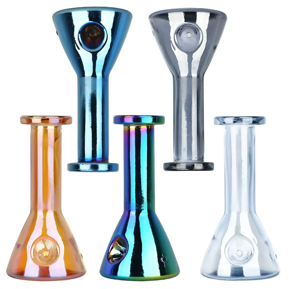 Electroplated Beaker Glass Hand Pipe - 5" / 5Ct 1