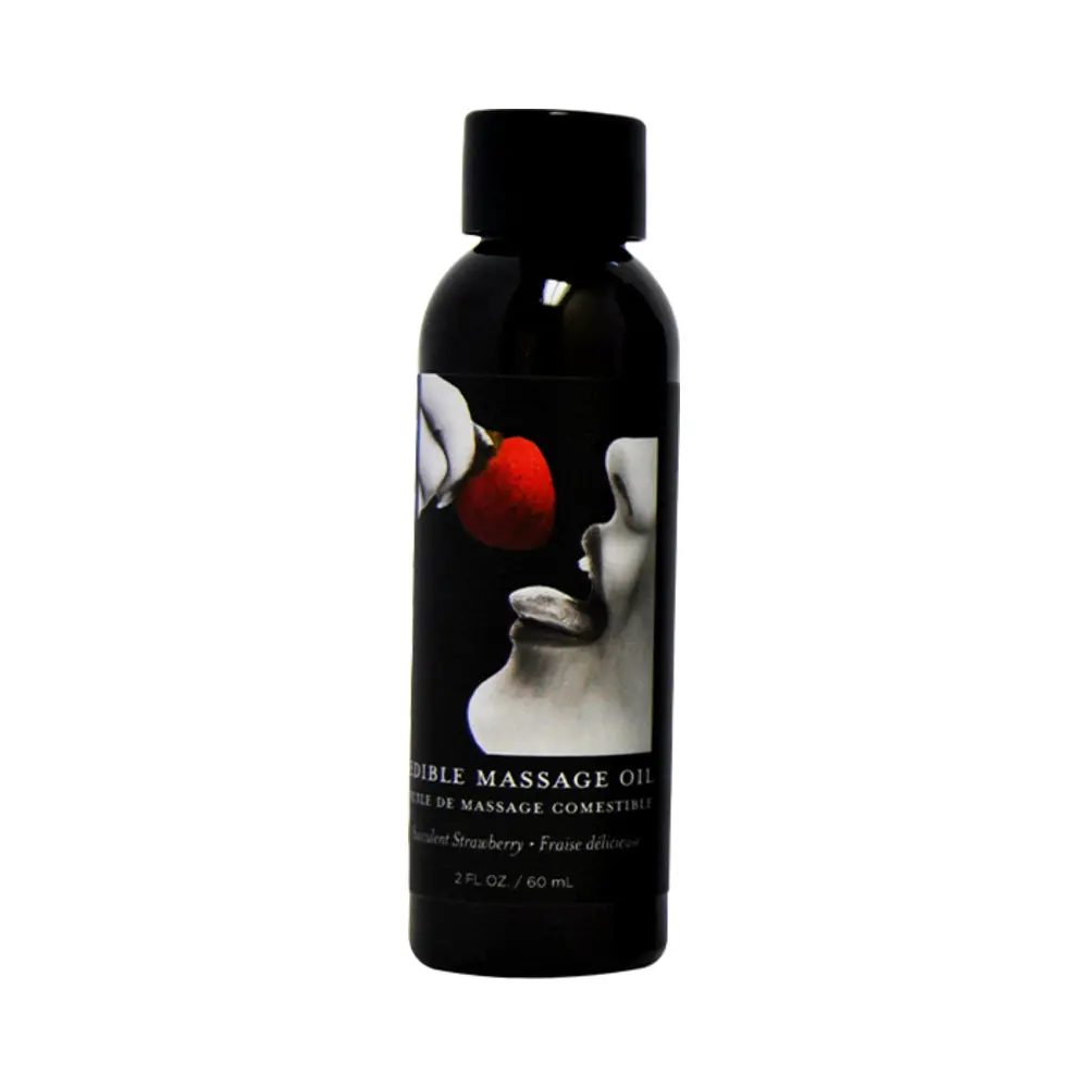 Earthly Body Edible Massage Lotion Strawberry 2 Oz. 1