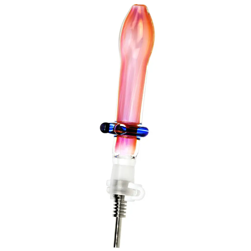 Fumed Glass Footed Honey Straw - 5.5" 2