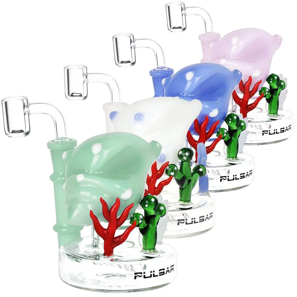 Pulsar Conch Reef Mini Glass Dab Rig - 4" / 14Mm F / Colors Vary 1
