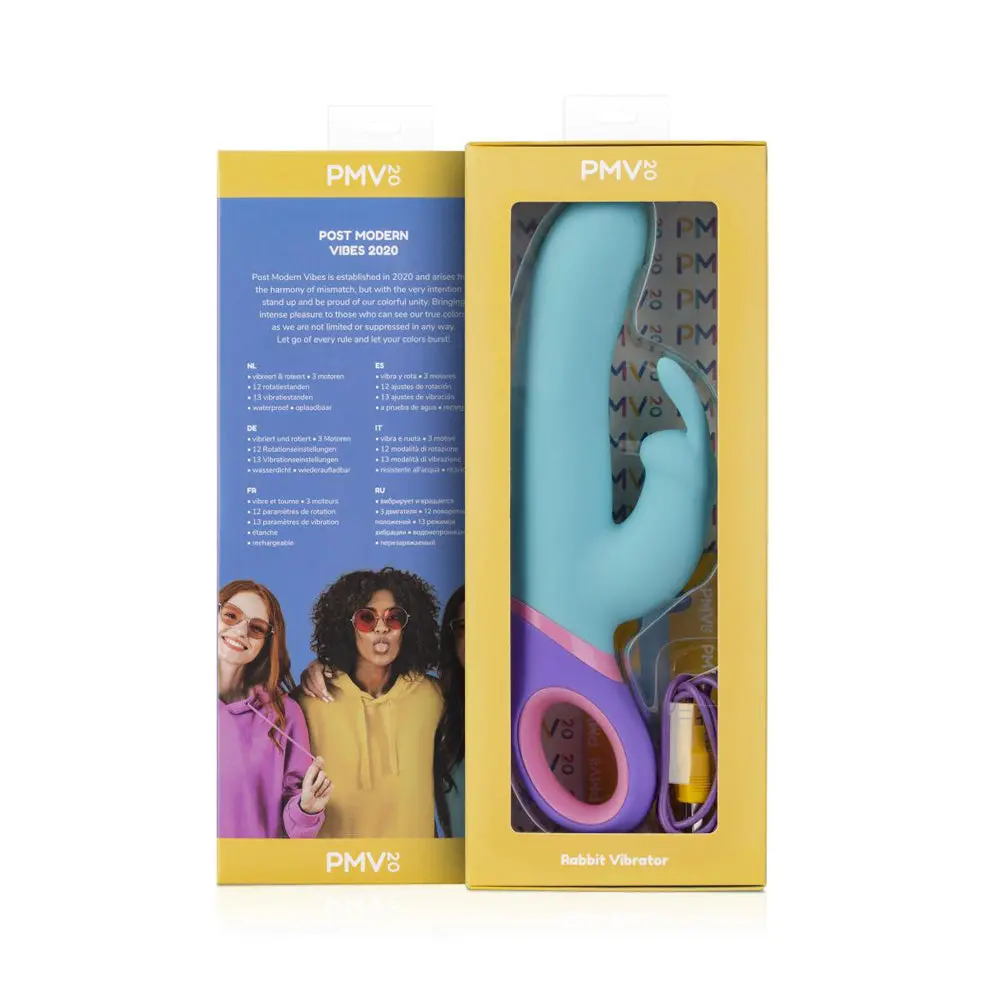 Pmv20 Meta Rabbit Vibrator Silicone Teal 1