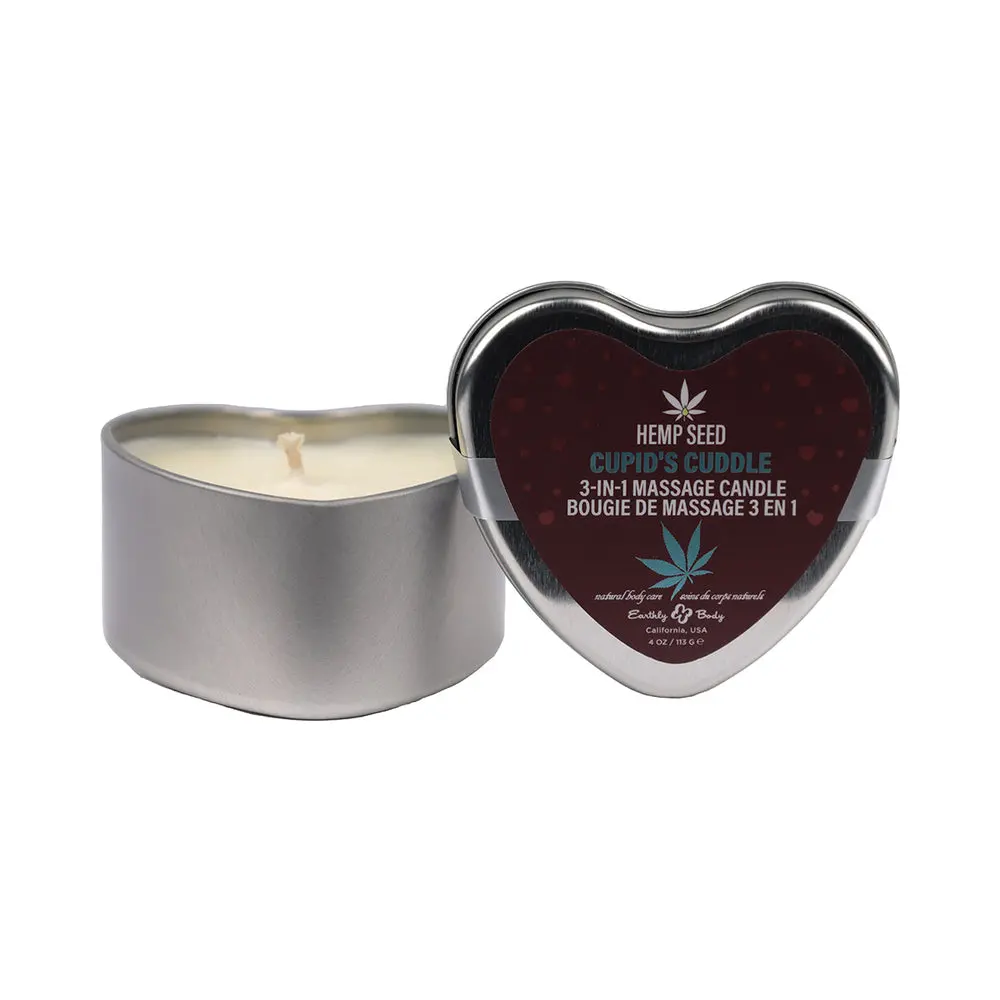 Earthly Body Hemp Seed 3-In-1 Valentines Day Candle Cupid's Cuddle 4 Oz. 1