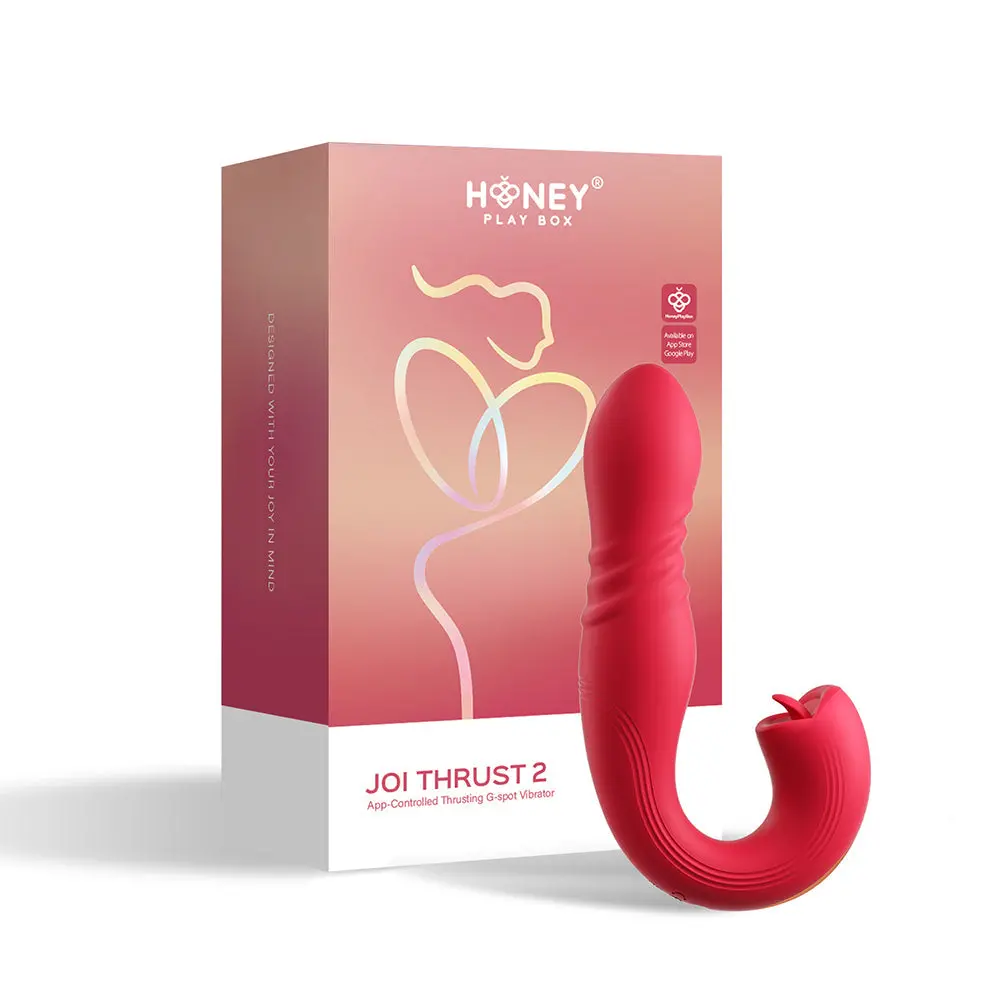 Honey Play Box Joi Thrust 2 App-Controlled Thrusting Vibrator & Clit Licker 1