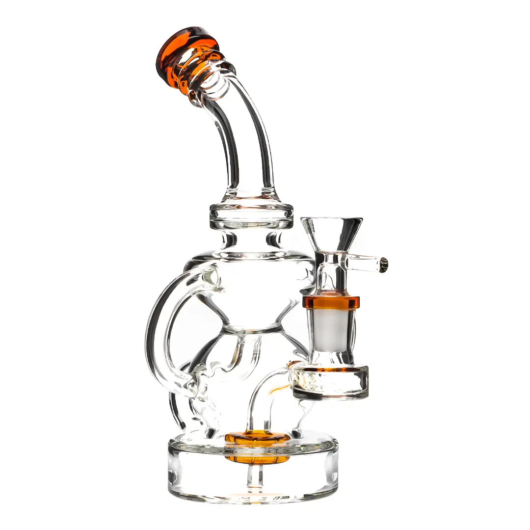 Hb King 8" Hourglass Tubed Perc Water Pipe 4