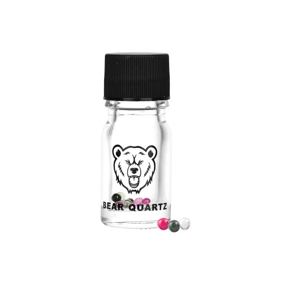 Bear Quartz Terp Pearls In Iso Jar -12Ct / 3Mm / Assorted Colors 1