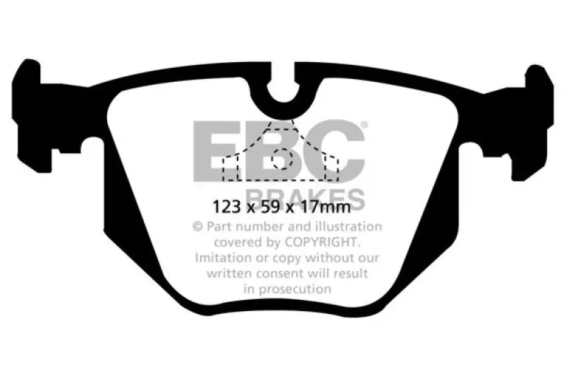 Ebc Yellowstuff Rear Brake Pads For 1994–1999 Bmw M5 (E34) – 3.8L Performance Friction 1