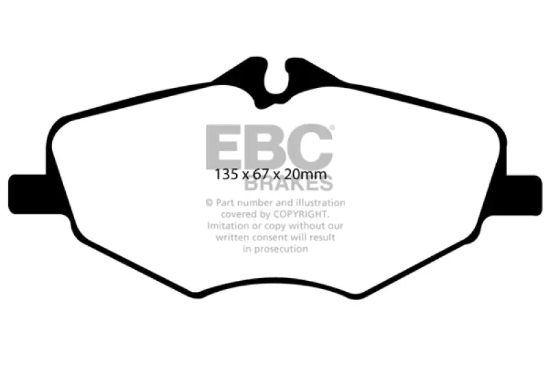 Ebc Redstuff Front Brake Pads For 2006–2009 Mercedes-Benz E320 3.0L Diesel 1