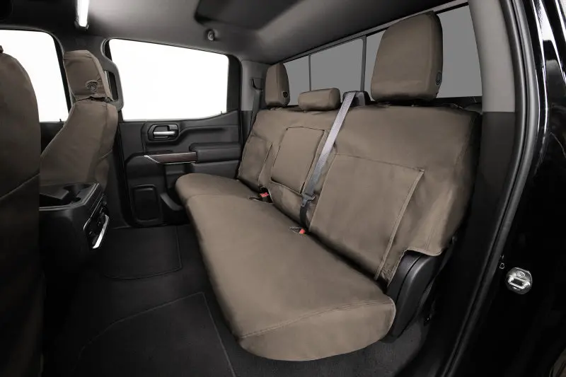 Covercraft Seatsaver Waterproof Seat Covers For 2003–2006 Ford Super Duty – Custom-Fit Front Row, Taupe Polyester 1