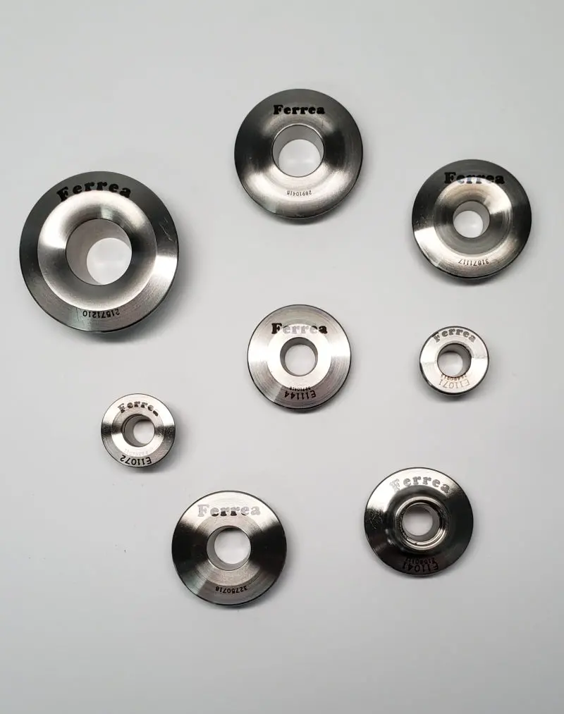 Ferrea Double-Spring Titanium Valve Retainers For Mitsubishi 4B11T – 7° Pro Cnc Machined (Set Of 16) 1