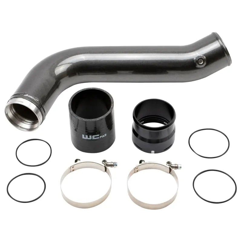 Wehrli 3.5" Intercooler Pipe For 2020–2025 Chevrolet 6.6L L5P Duramax – Passenger Side, Cat Yellow Finish 1