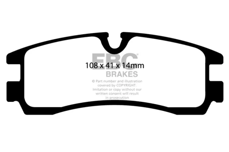 Ebc Ultimax2 Rear Brake Pads For 1998–2004 Cadillac Seville 4.6L V8 1