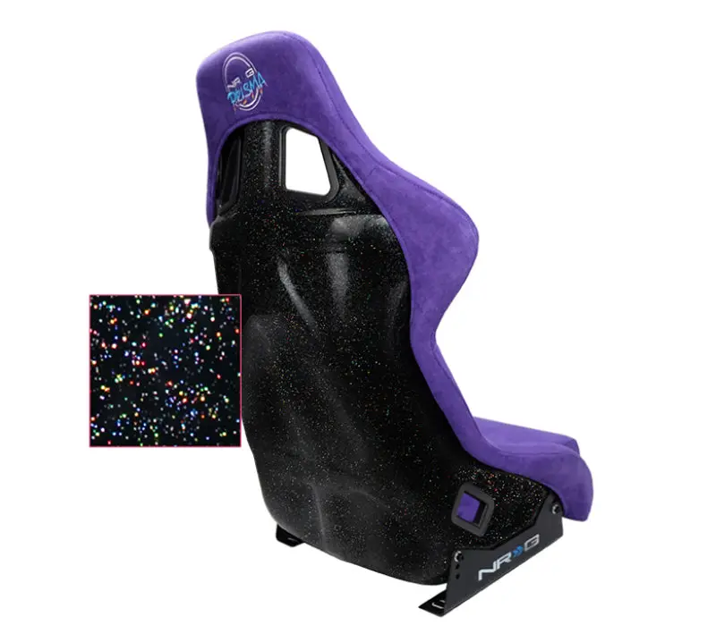 Nrg Frp Prisma Edition Bucket Seat – Large Size, Pearlized Purple Back, Alcantara Upholstery 1