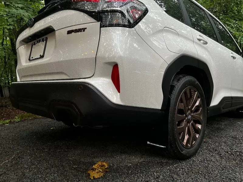 Rally Armor Black Ur Mud Flaps For 2025 Subaru Forester With Metallic Black Logo 1