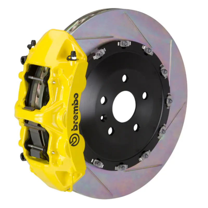 Brembo Front Big Brake Kit For Mercedes-Benz Glc-Class (2016–2022) – 6-Piston Monobloc Calipers, 405X34Mm Two-Piece Slotted Rotors, Yellow Finish 1