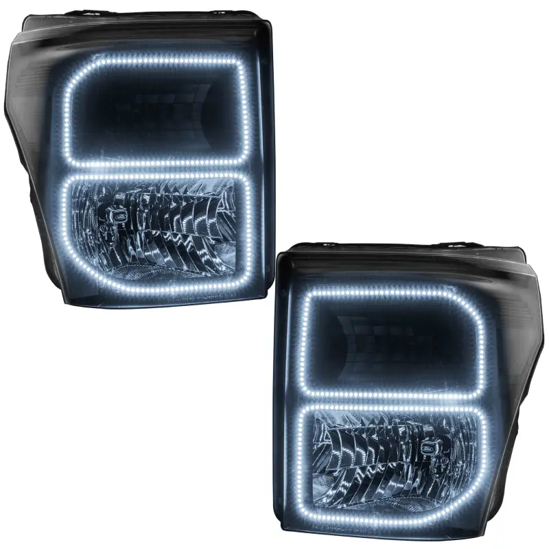 Oracle Led Headlight Assembly For 2011–2016 Ford F-250/F-350 – Black Housing, White Output 1