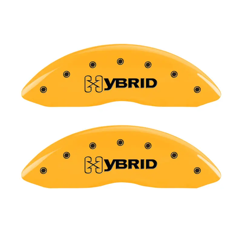 Mgp 4 Caliper Covers Engraved F & R Gm Style Yellow Finish Black Char 2005 Chevy Silverado 1500 1