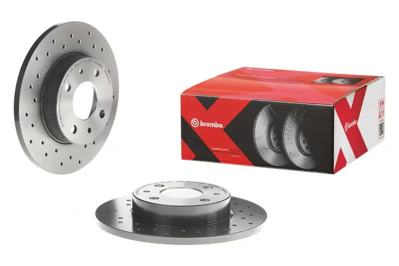 Brembo Cross-Drilled And Uv-Coated Front Brake Rotors For 2002–2007 Mini Cooper 1
