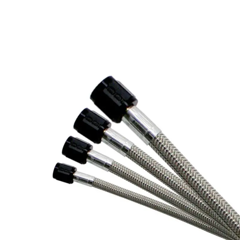 Nitrous Express 6An Stainless Steel Braided Hose – 3-Foot Black Length 1