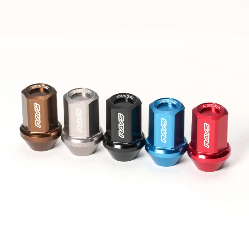 Rays Dura-Nut L37 Straight Lug Nut Kit – 12X1.50, 6-Hole, 20-Piece W/ 4 Locks, Orange Finish 1
