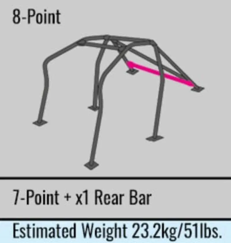 Cusco 8-Point Roll Cage With Dash Escape For Gc8 Subaru Impreza – Chromoly Construction, 4-Door Non-Sunroof Models Only 1