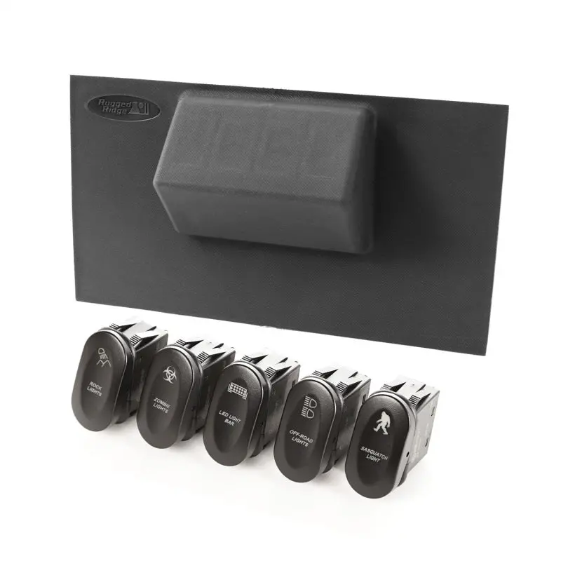 Rugged Ridge Etched Lower 4-Switch Panel Kit For 2007–2010 Jeep Wrangler Jk 1