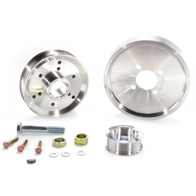 Bbk Lightweight Underdrive Pulley Kit For 2002–2004 Mustang Gt 4.6L – Cnc Billet Aluminum (3-Piece) 1