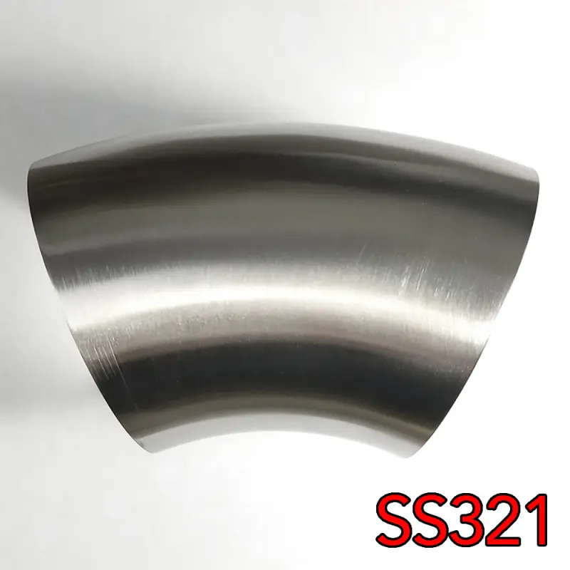 Stainless Bros 45-Degree Mandrel-Bent Elbow – 1.5-Inch Ss321 Tubing, 1D Radius, 16Ga Wall Thickness 1