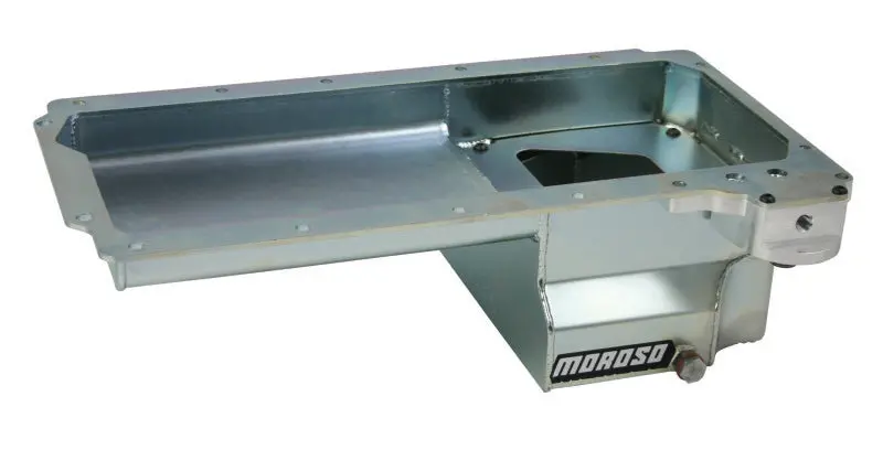 Moroso Wet Sump Steel Oil Pan For Gm Ls Swap Or Early F-Body – Includes Rear Sump & Spin-On Adapter, 6" Depth 1