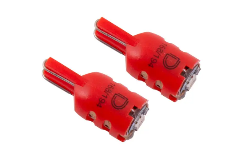 Diode Dynamics Hp5 Red Led Replacement Bulbs For 194 Socket – Short Base, Pair 1