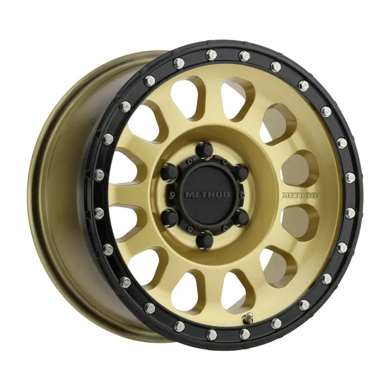Method Mr315 Street Loc Wheel – 17X8.5 Inches, 0Mm Offset, 6X5.5 Bolt Pattern, 106.25Mm Center Bore, Gold/Black Finish 1