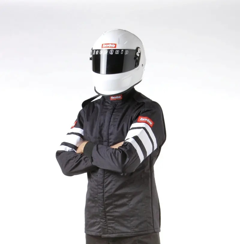Racequip Sfi-5 Rated Black Racing Jacket – Medium Size 1
