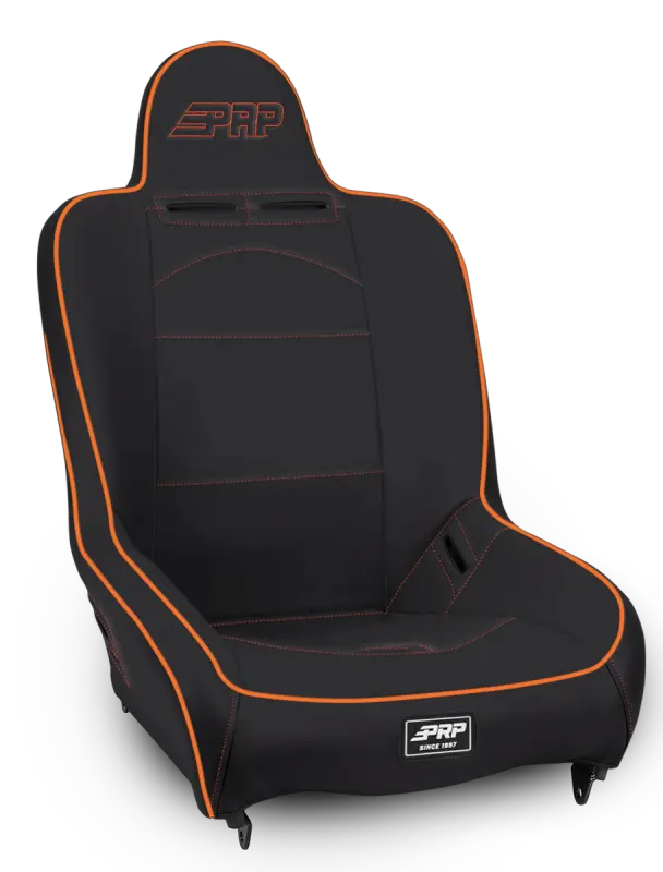 Prp Premier High-Back Suspension Seat In Black And Orange Vinyl 1