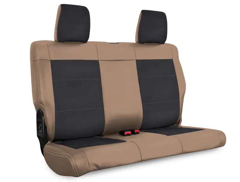 Prp 11-12 Jeep Wrangler Jku Rear Seat Cover/4 Door - Black/Tan 1