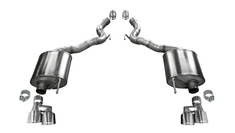 Corsa Sport Axle-Back Exhaust For 2018–2020 Ford Mustang Gt Convertible – Non-Active Valve Design, Polished 4" Tips 1