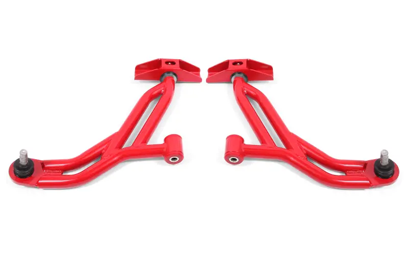 Bmr Suspension Lower Control Arms For 2005–2014 Ford Mustang – Non-Adjustable Red Powder-Coated A-Arms 1