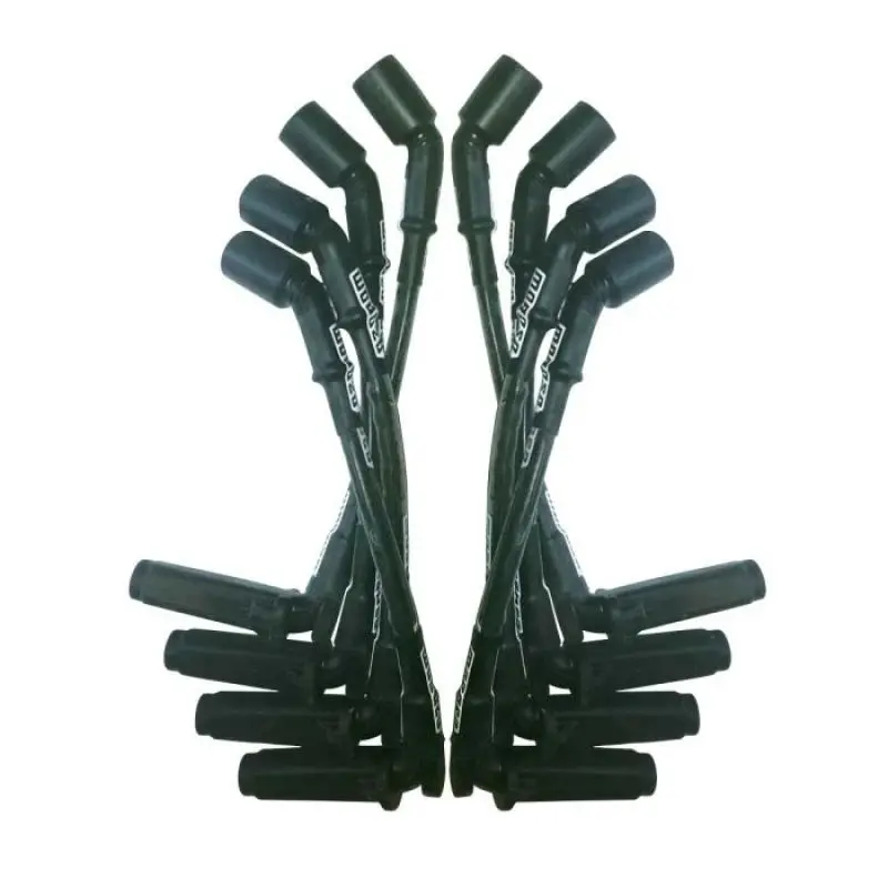 Moroso Ultra Spark Plug Wire Set For Gm Ls Engines — 11-Inch Long, 90-Degree Coil-On-Plug, Black Sleeving 1